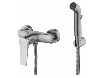 Смеситель LM3718GM BRONX настен. с гигиен. душ. графит LEMARK